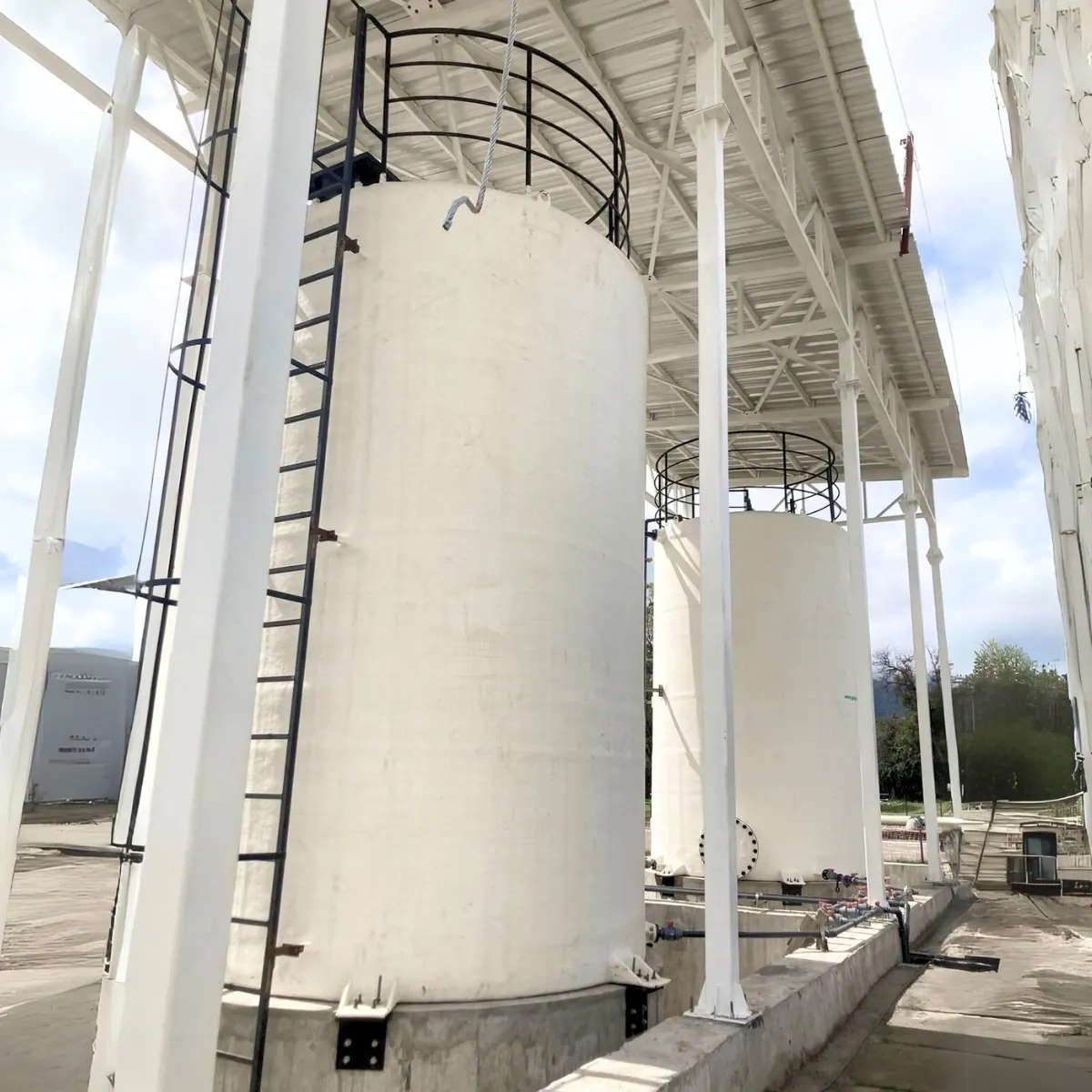 Estanque PRFV cilíndrico vertical industrial fibra de vidrio - GlobalFibra Chile - 4