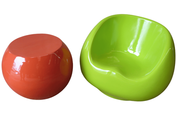 Mueble Puff en Fibra de Vidrio